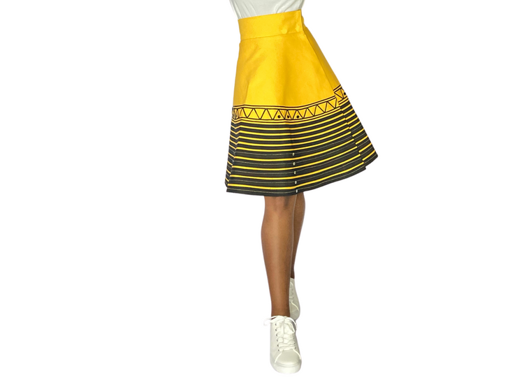 Belted one-third flare mbhaco skirt